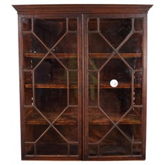Victorian Walnut Bookcase Top Only, Wall Hanging Cabinet, Scotland, 1890