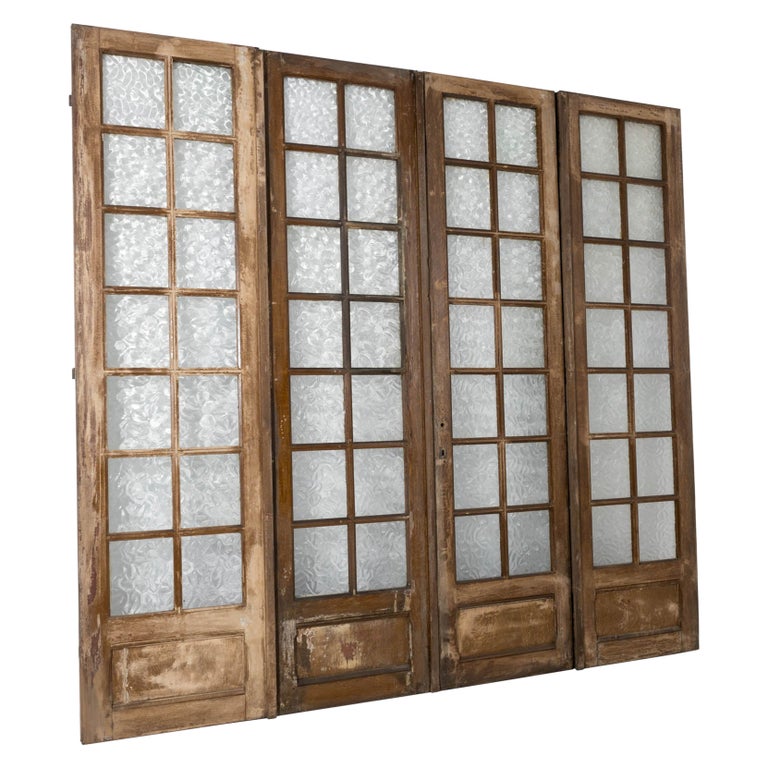 Turn of the Century French Wooden Doors, Set of Four at 1stDibs