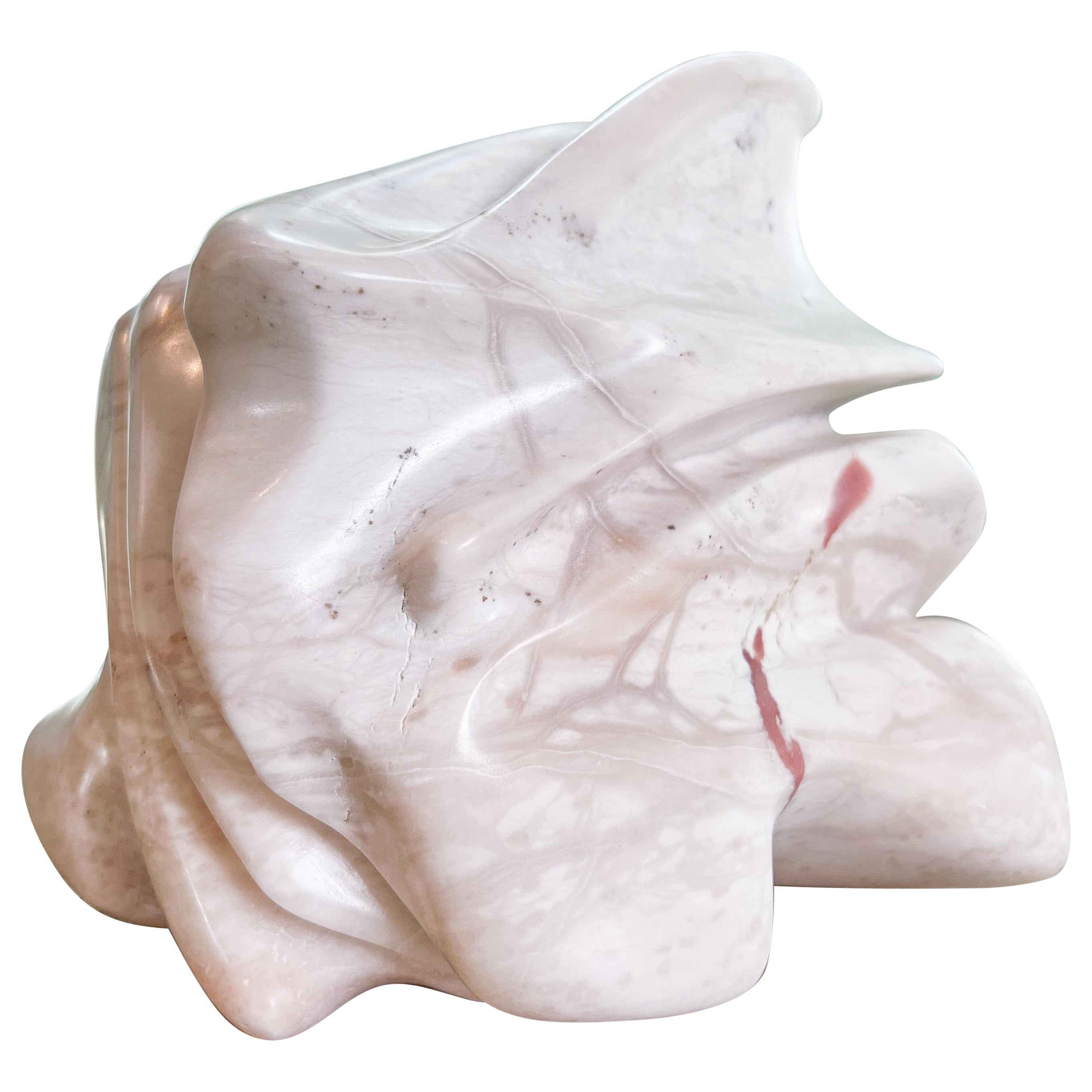 Abstract Pink Alabaster Sculpture  For Sale