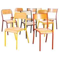 1970s Harlequin Set of Stacking Dining Chairs, Set of Nine