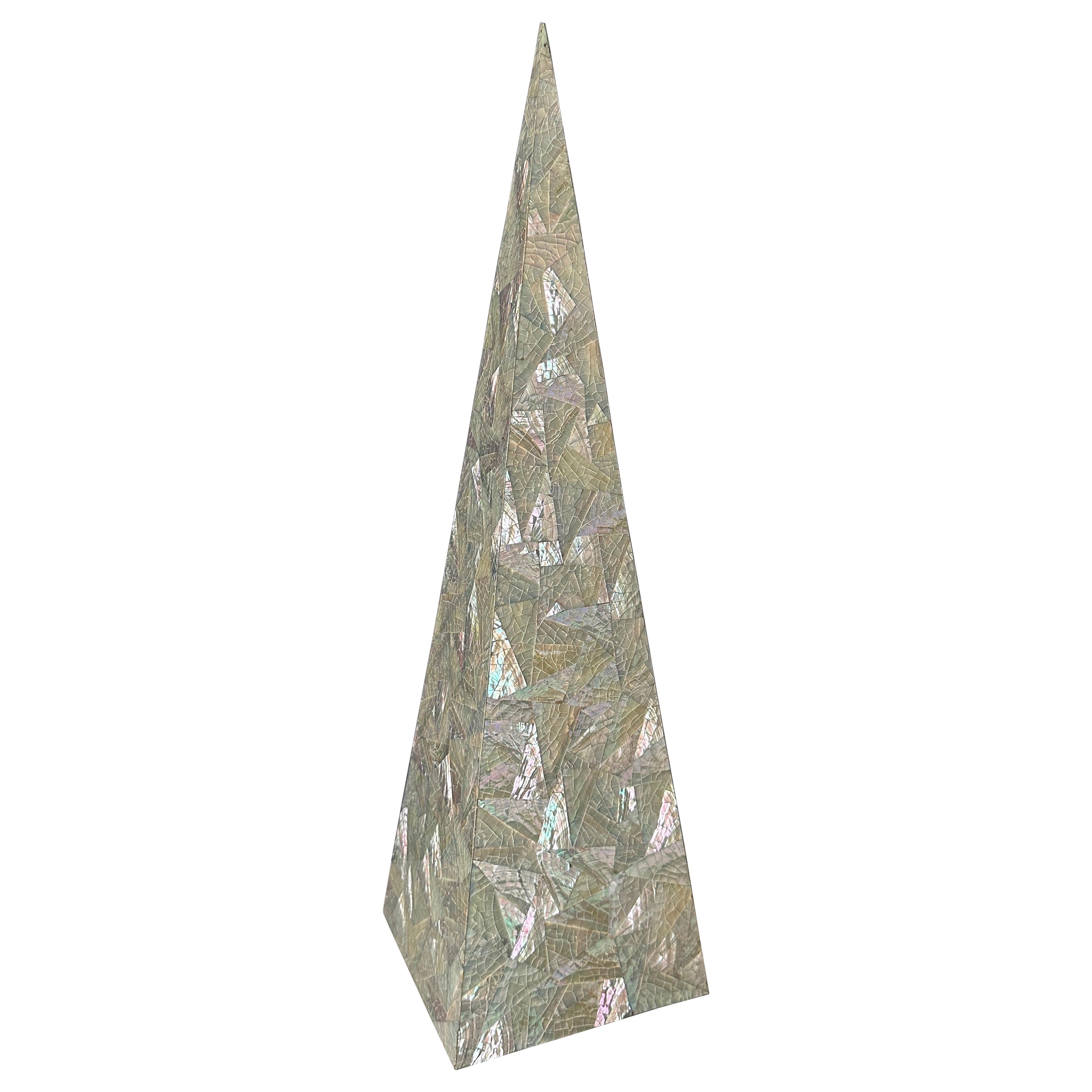 Tessellated Mother of Pearl Obelisk For Sale