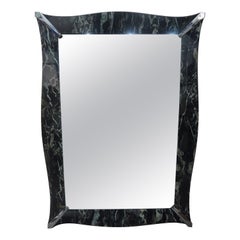 Vintage Faux Marble Eglomise Venetian Style Mirror