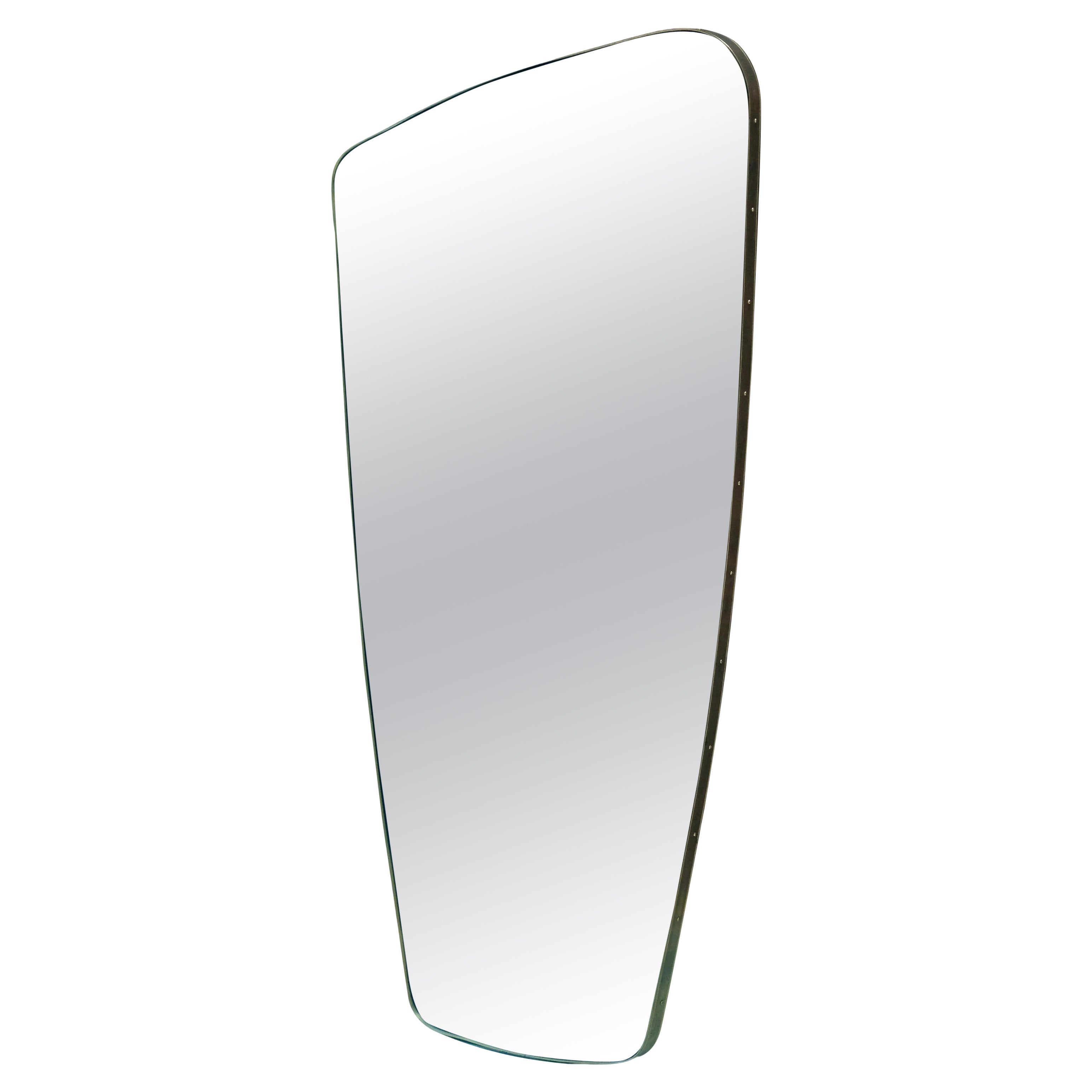 Mid Century Metal Frame Incasing Dome Shape Mirror at 1stDibs dome