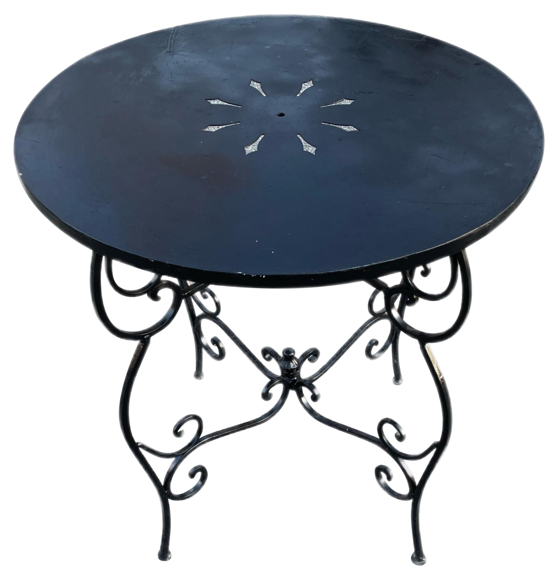 Wrought Iron Bistro Cafe Table For Sale