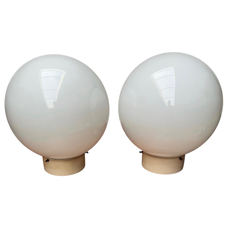 Globe Verre Dépoli 12 Cm – Abat-jour Sphérique Blanc, Remplacement Lustre, Plafonnier, Applique