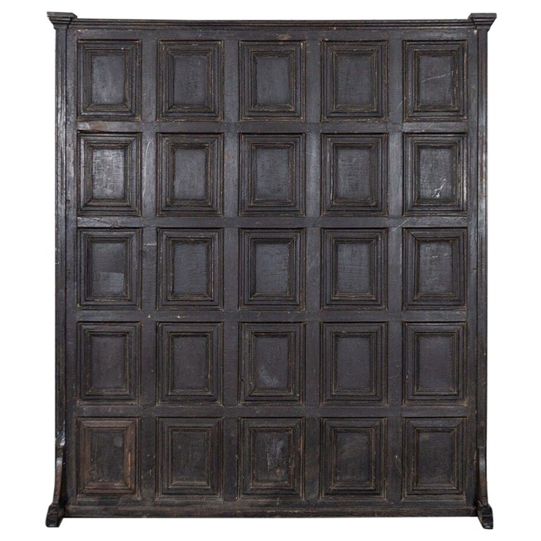 Large English Oak Panelled Room Divider For Sale at 1stDibs