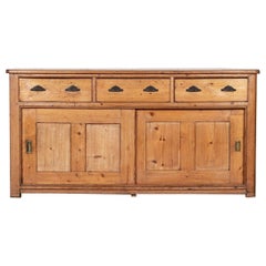 Vintage Large 19th Century English Pine Dresser Base