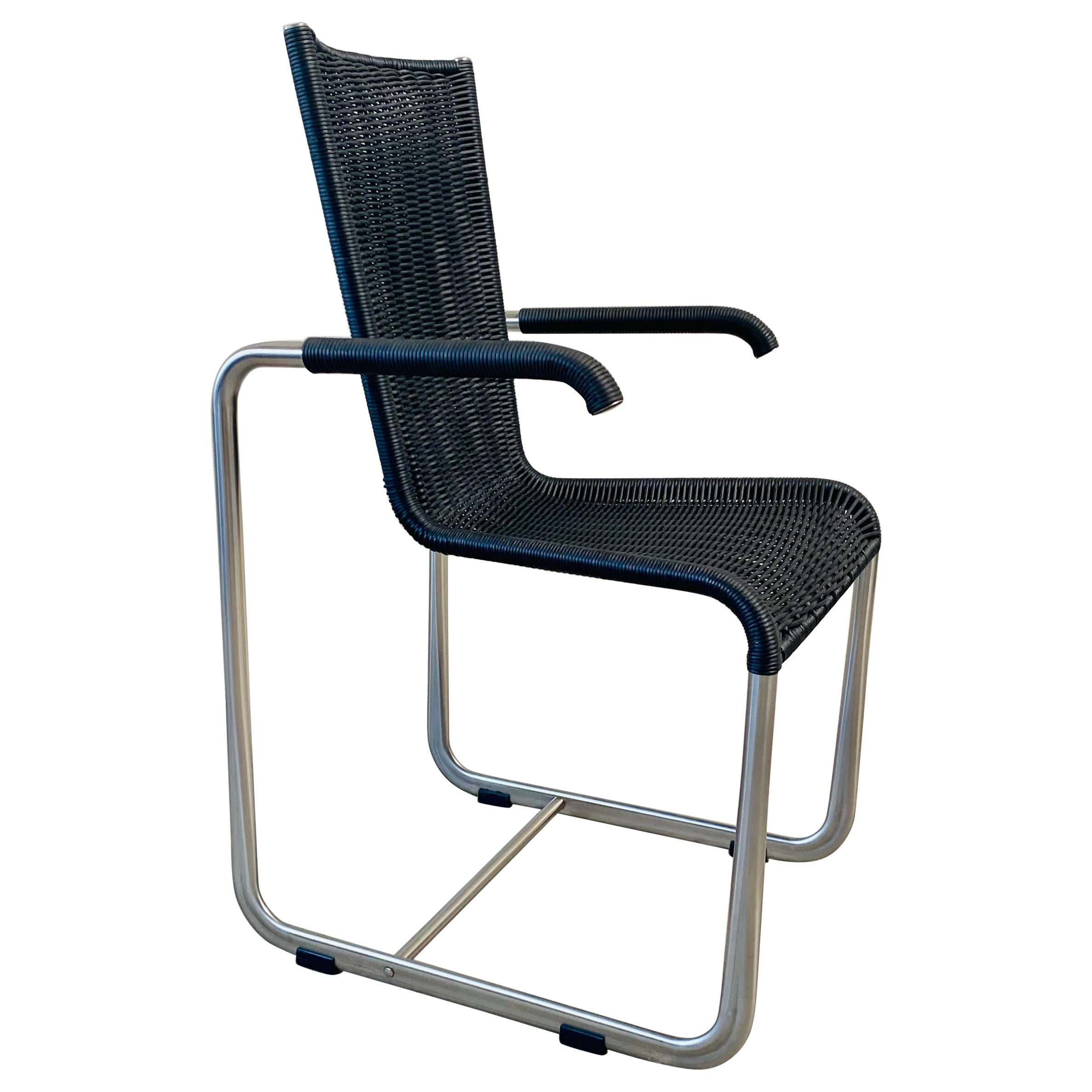 Black Armchair "D20" Axel Bruchhäuser for Tecta, Germany, 1980 For Sale