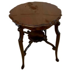 Table de centre/lampes ancienne en acajou d'époque édouardienne
