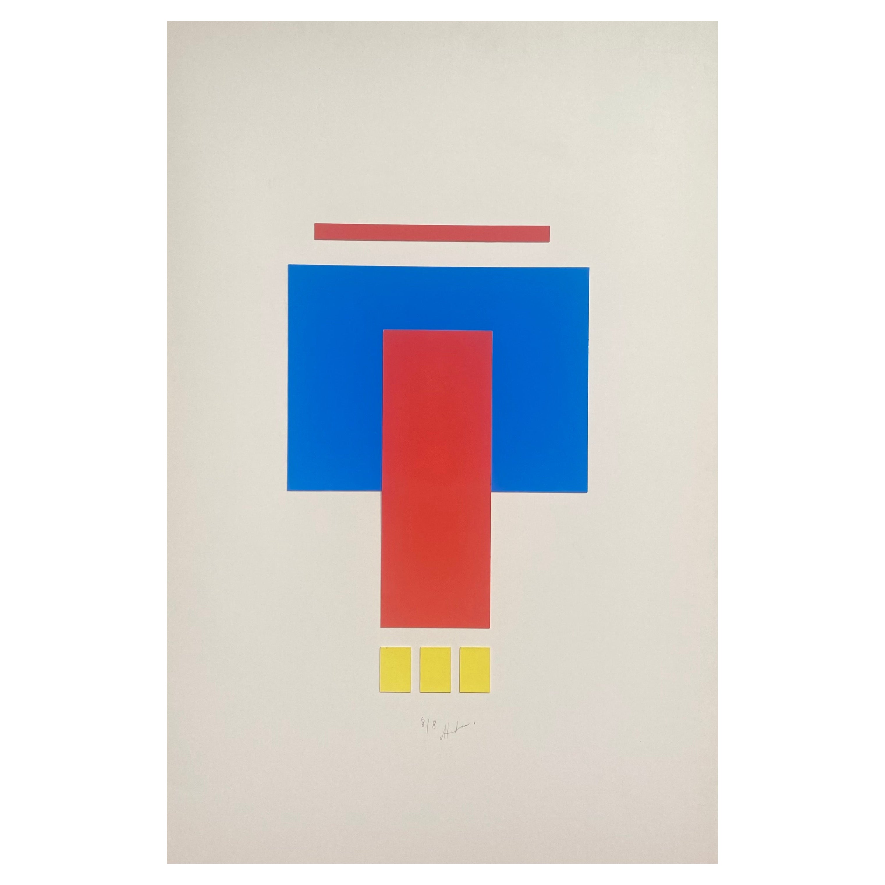 Pittura di Albert Chubac '1925-2008' Senza titolo, tecnica mista su carta