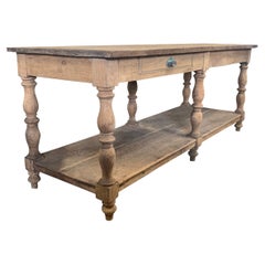 19th Century Washed Oak Drapers Table