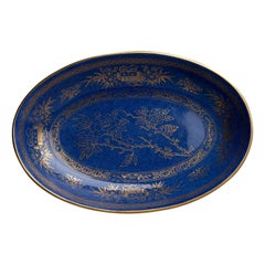 Wedgwood Powder Blue Oval Chinoiserie Dish
