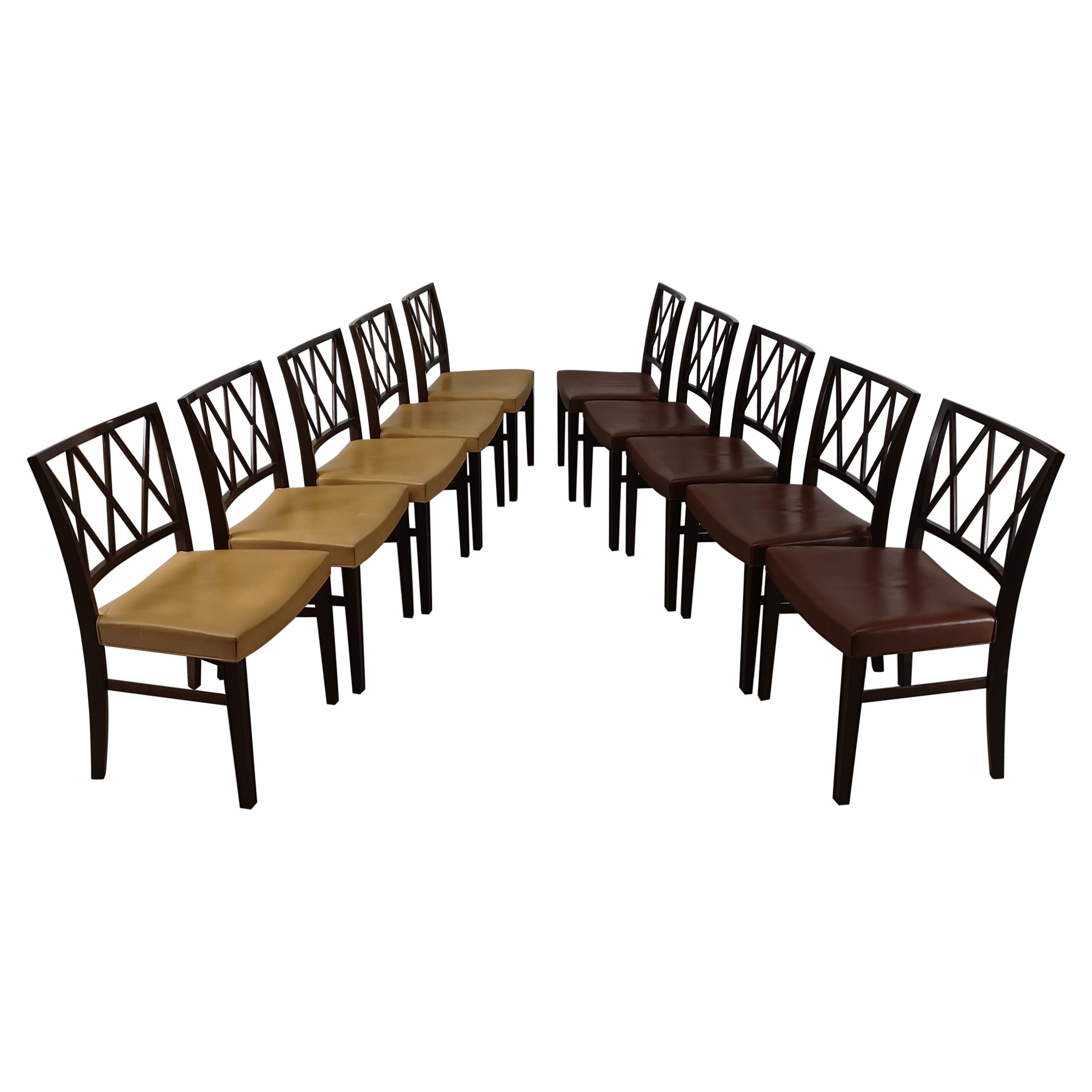 Ten Restored Danish Ole Wanscher Dining Chairs Custom Reupholstery Included