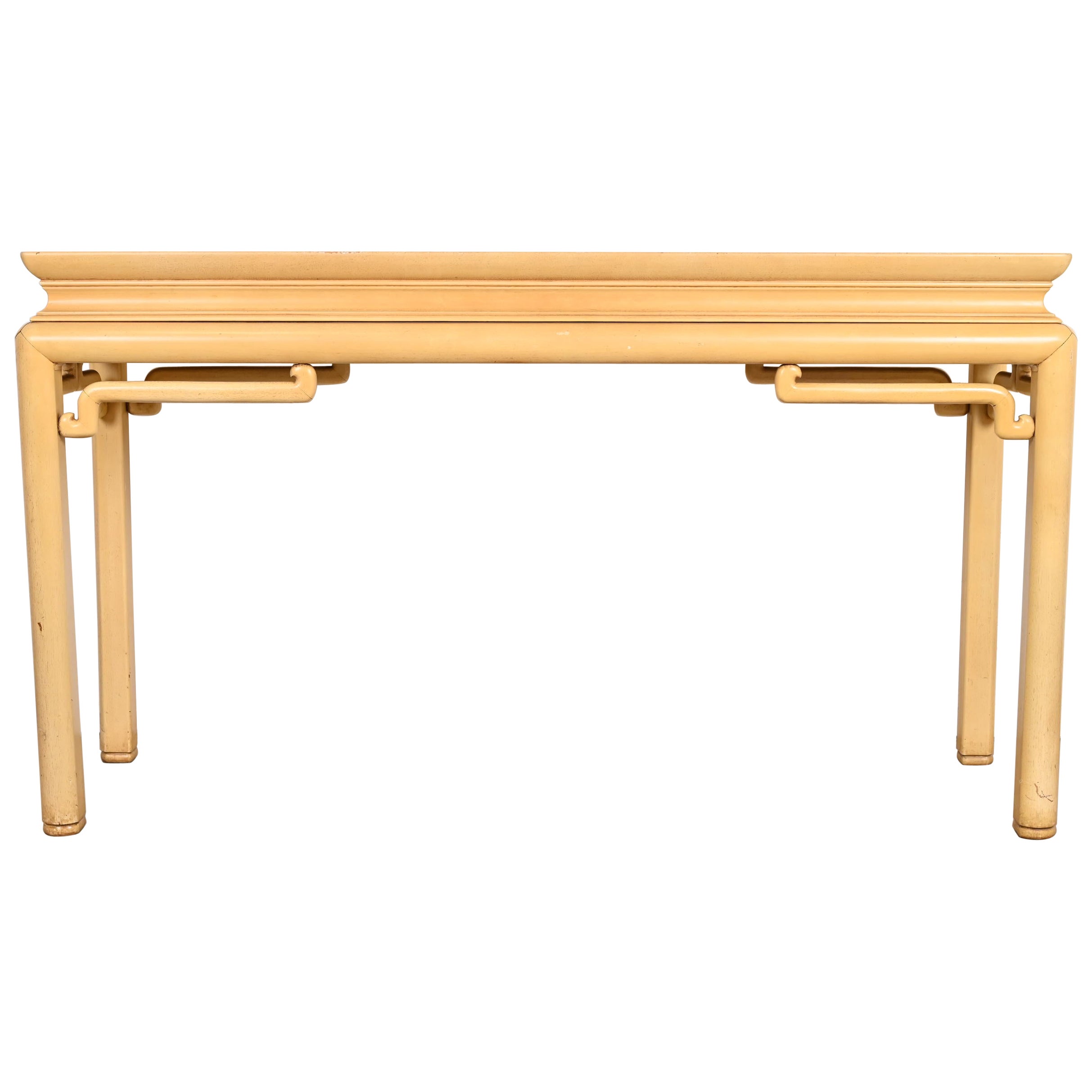 Michael Taylor for Baker Furniture Hollywood Regency Chinoiserie Console Table