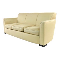 Donghia "Noble" Custom Upholstered Sofa in Chartreuse Wool