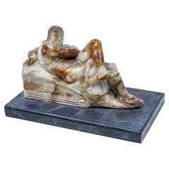 Personifizierung des Tages Alabaster-Skulptur aus dem 18. Jahrhundert