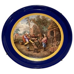 Cargador grande de porcelana estilo Sèvres