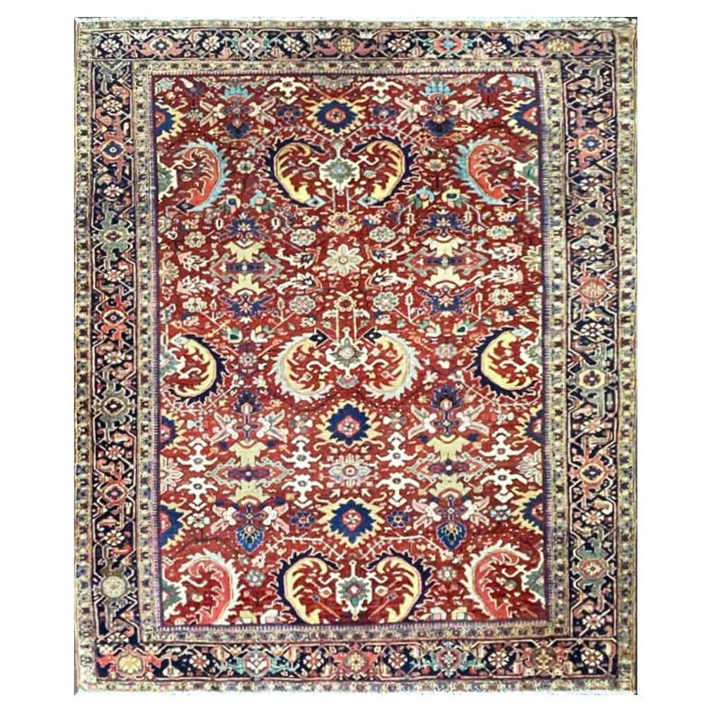 Antique Heriz, Serapi Oriental Carpet, Most Decorative For Sale