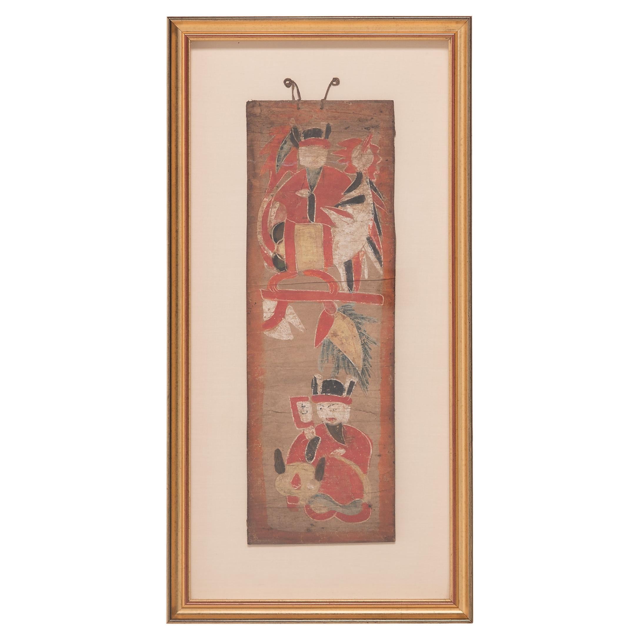 Taoist Ceremonial Scroll Painting, circa 1870 For Sale