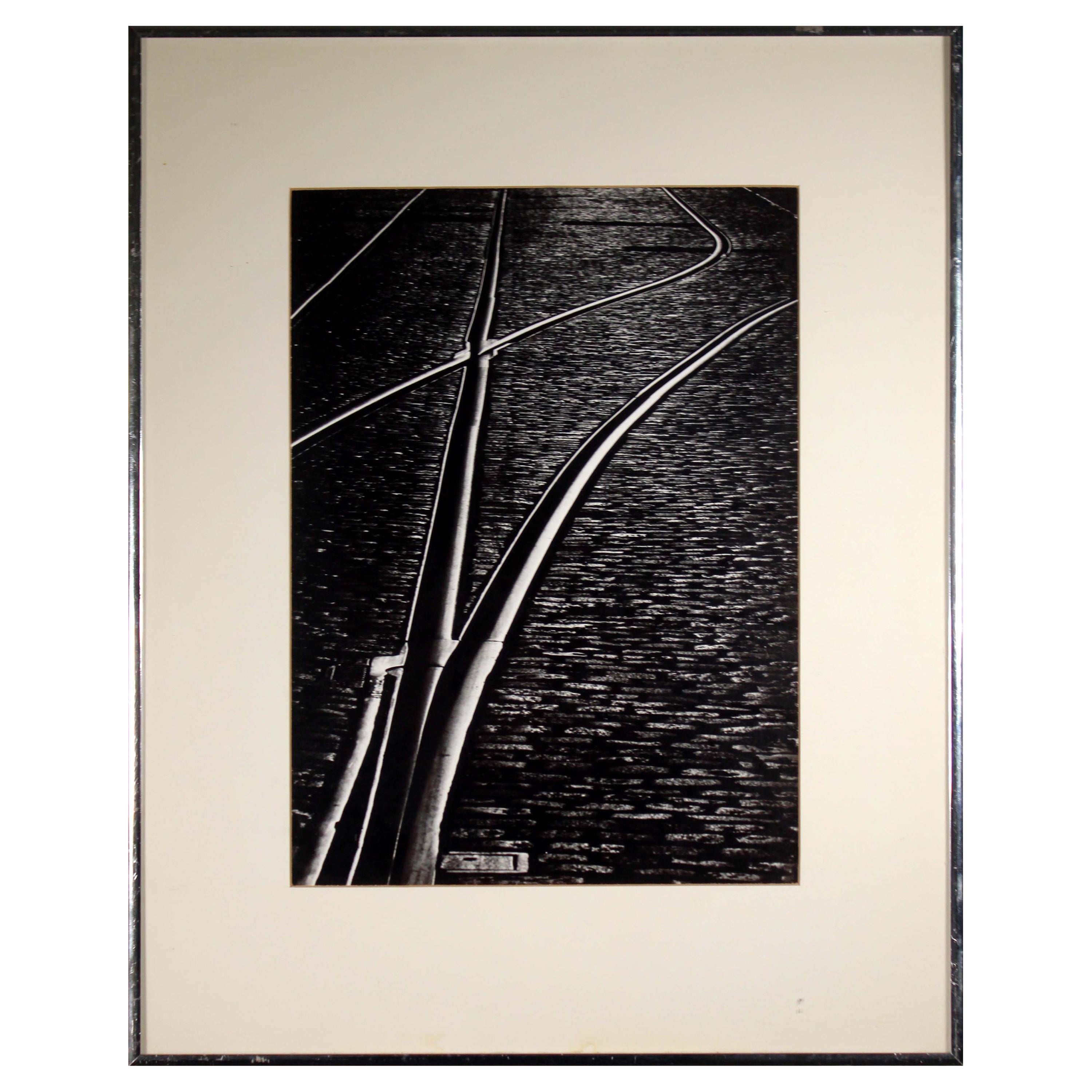 Otis Sprow Railroad Tracks 1978 Contemporary Silver Gelatin Photograph Framed For Sale