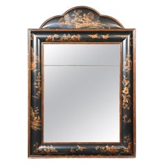 Baker Furniture Company Chinoiserie Paint Decorated Wall Mirror