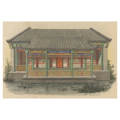 Antique Print of a Pleasure House for First-Class Mandarins