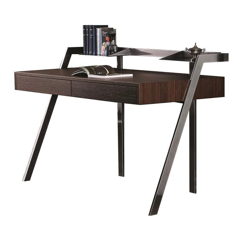 Modern Italian Metal and Veneer Wood Desk from Bontempi Casa Collection For Sale