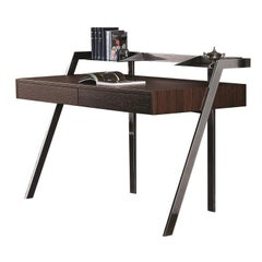 Modern Italian Metal and Veneer Wood Desk from Bontempi Casa Collection