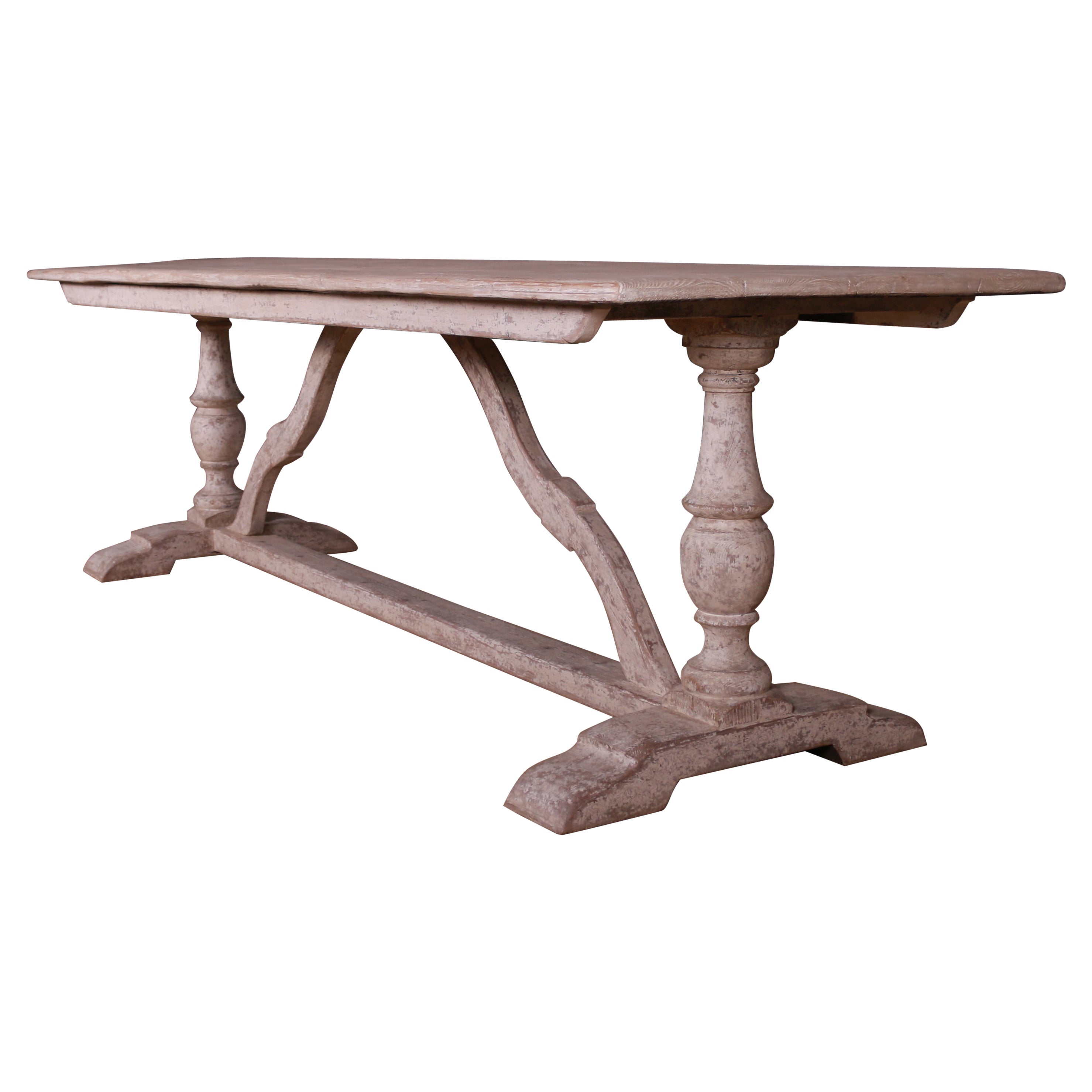 Custom Build Italian Style Trestle Table For Sale