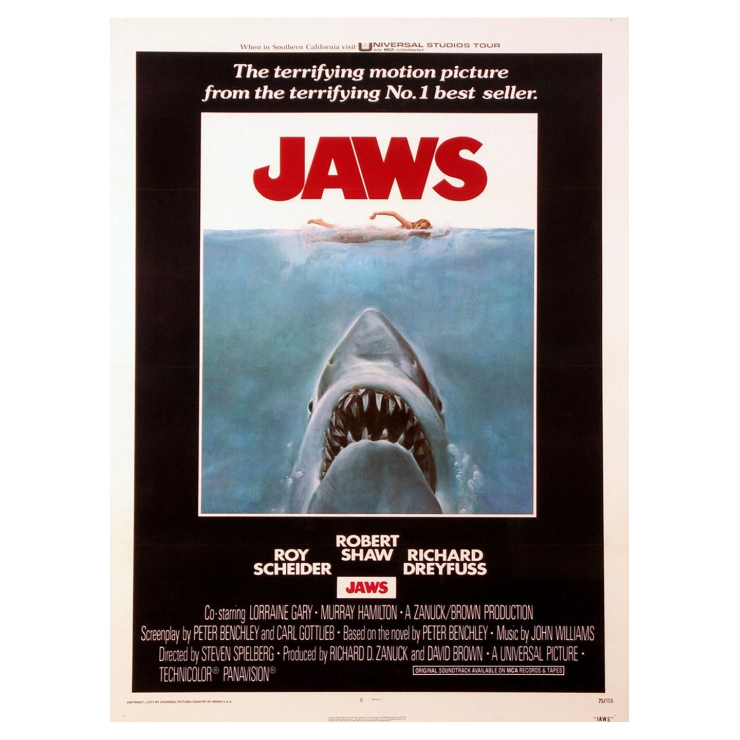 1975 Jaws Original Vintage Poster en vente