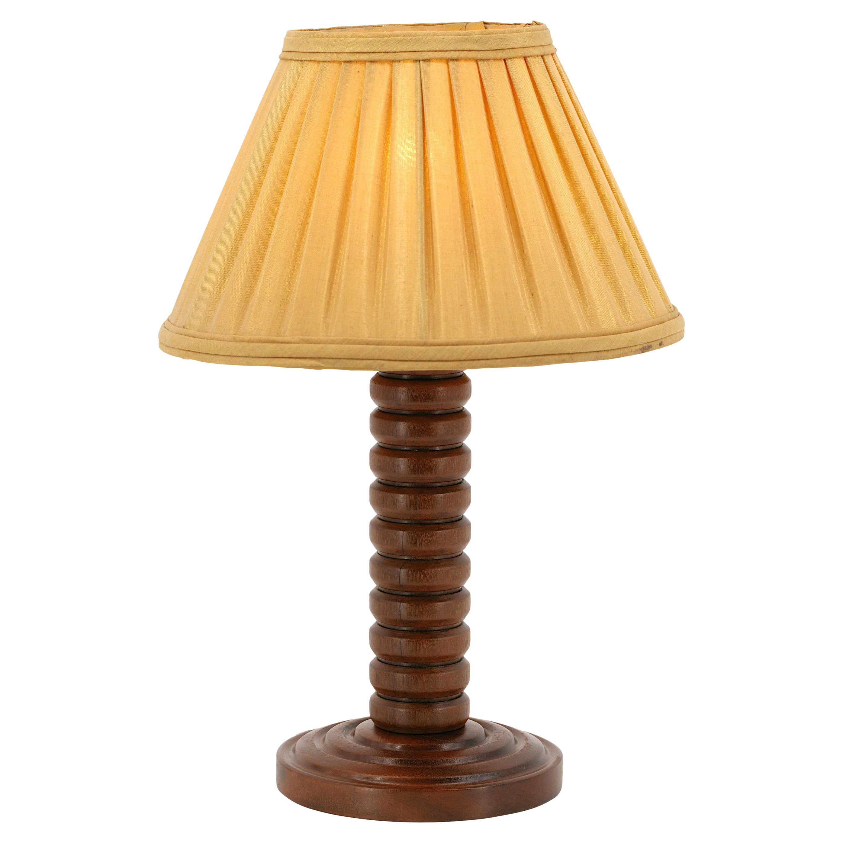 French Art Deco Wooden Table Lamp by Bouchard, 1930s For Sale at 1stDibs