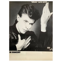 Affiche vintage d'origine des héros David Bowie, 1977