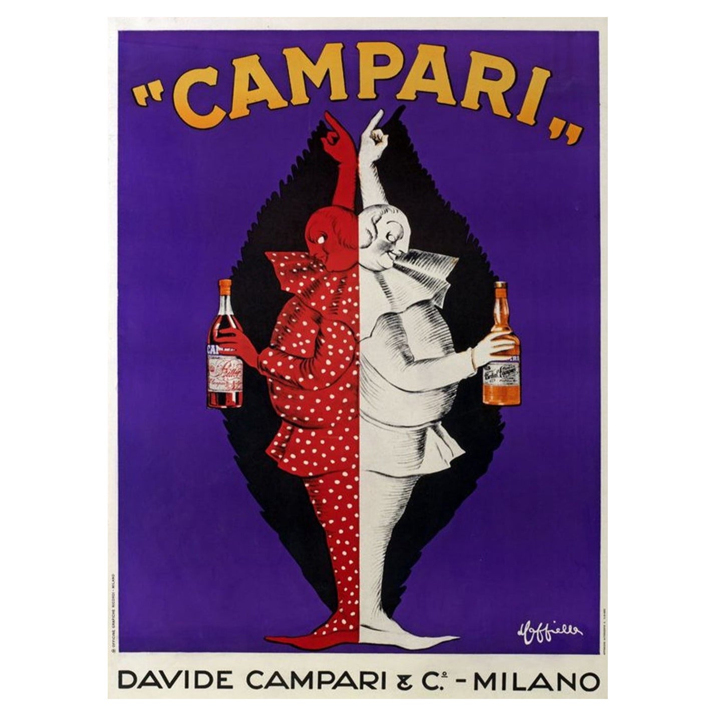 Affiche vintage d'origine Campari Leonetto Cappiello, 1950