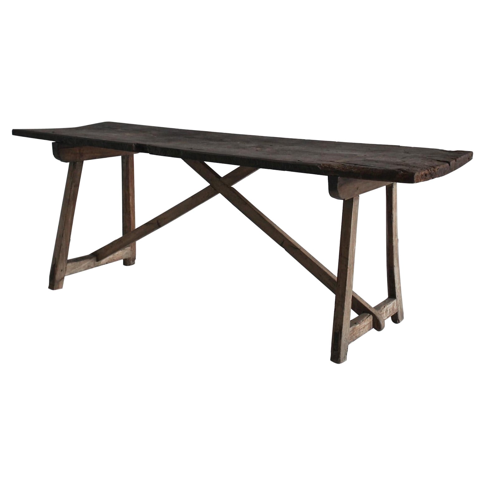 Primitive 18th /19th Ceentury Catalan Dinning Table For Sale