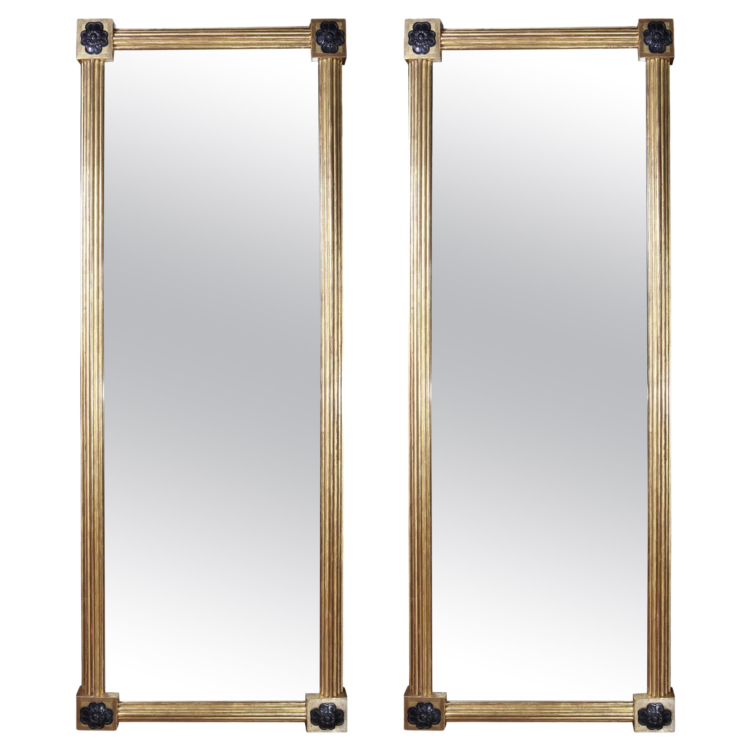 Pair Of Tall Regency Giltwood Pier Mirrors