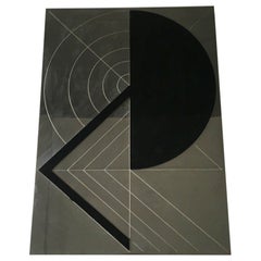 Edival Ramosa Brazilian - Acier gravé et plexiglas noir - Linee di Gioia