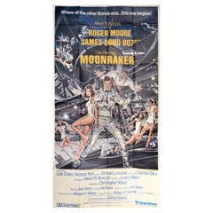 Original-Vintage-Filmplakat James Bond Moonraker Roger Moore Dan Goozee Spy