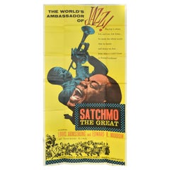 Original Vintage Movie Poster Satchmo The Great Louis Armstrong Jazz Documentary