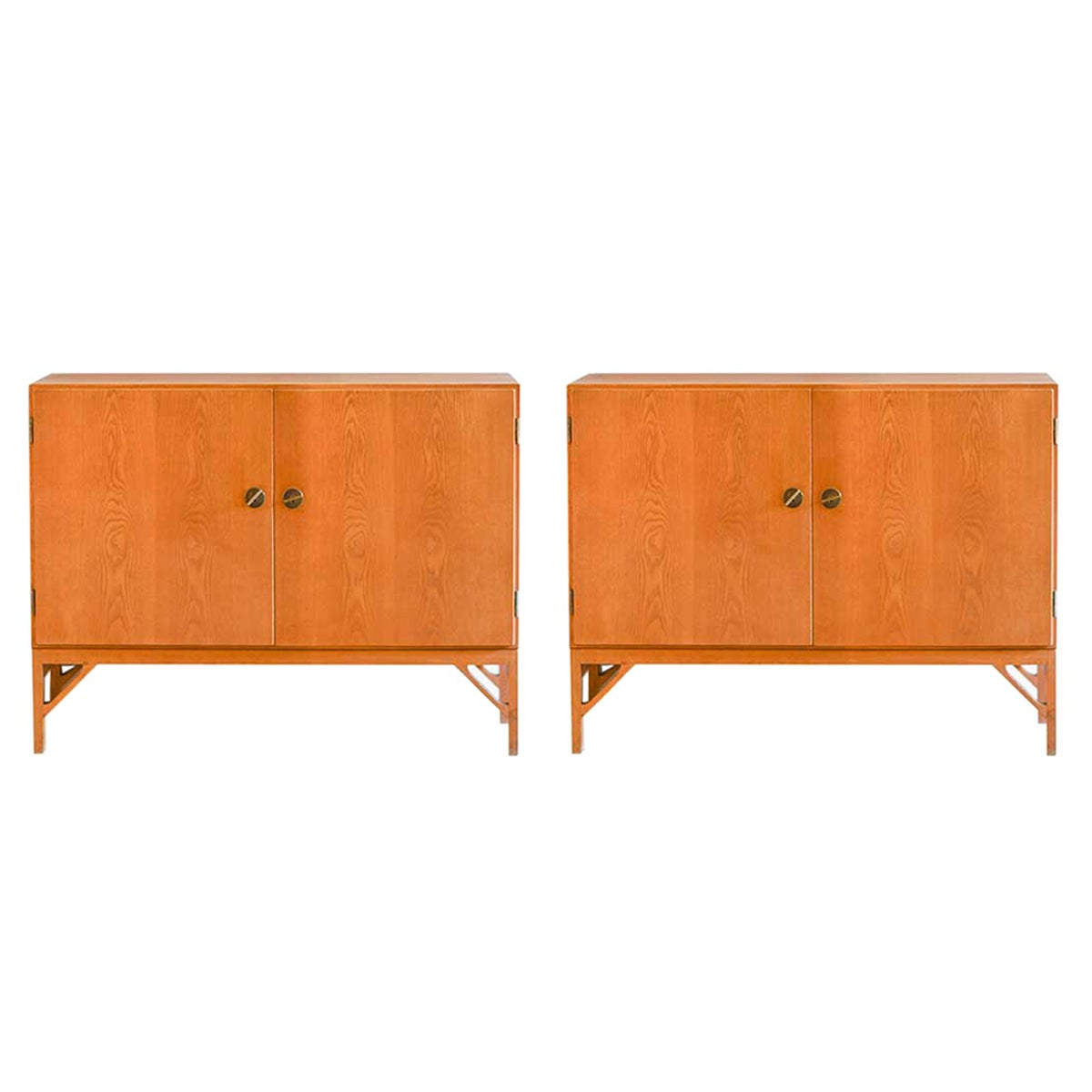 Pair of Consoles China Cabinet, Model, 232 by Borge Morgensen Prod, FDB Mobler For Sale