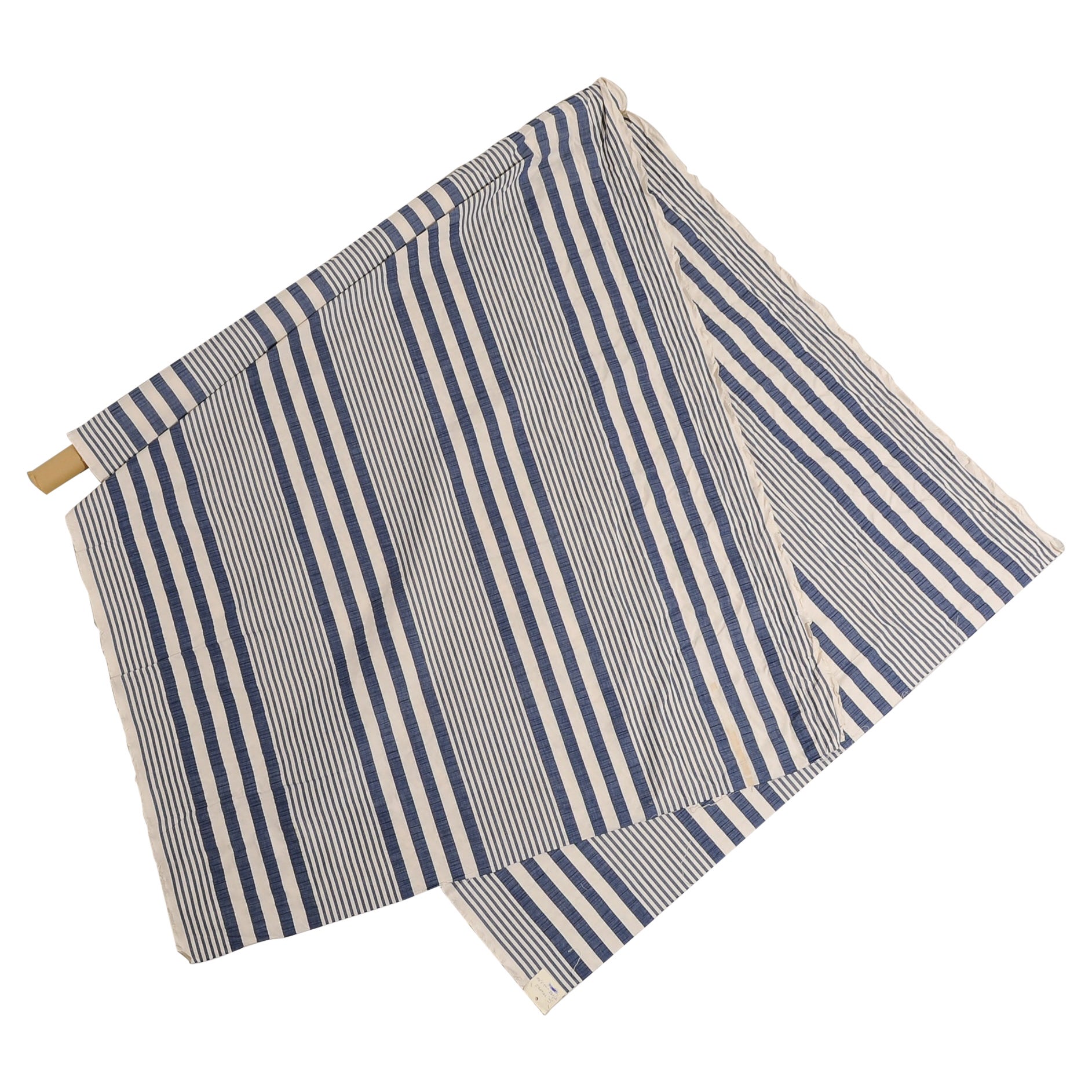Blue and White Striped Cotton Navy Mulberry