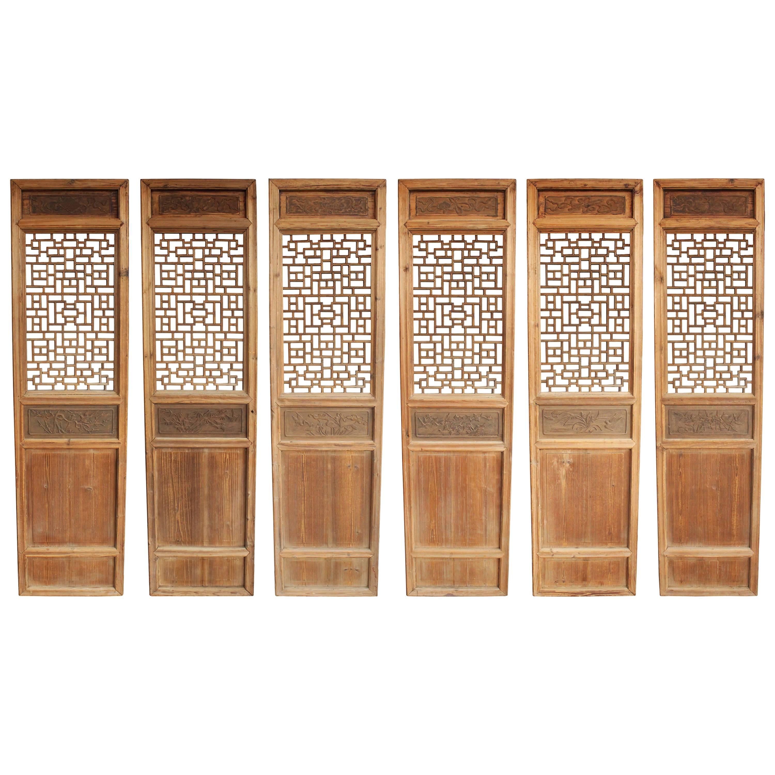 Set of Six Chinese Style Screens For Sale