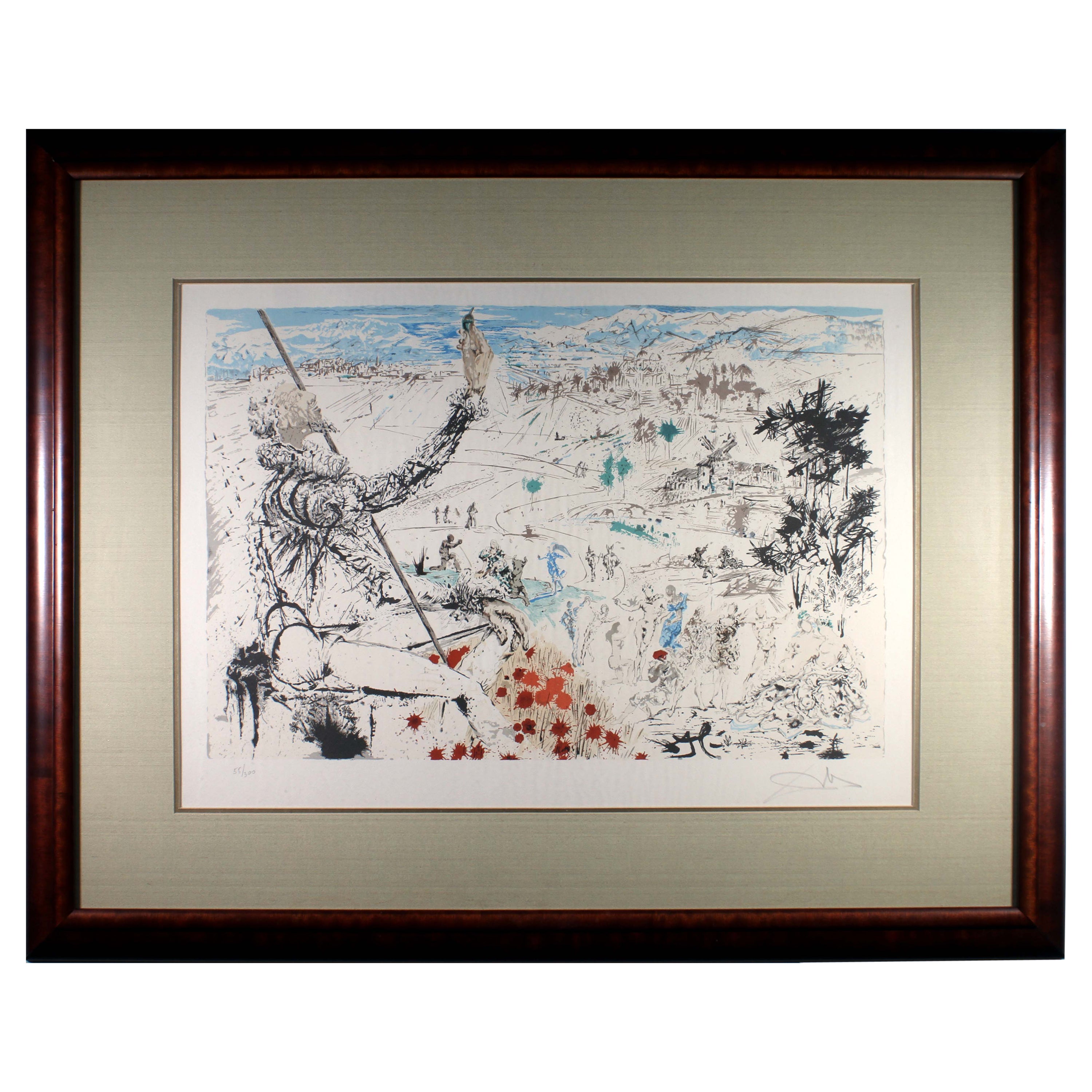 Dalí L'Age D'or De La Suite Don Quichotte De La Mancha 1957 Litografía Firmada en venta