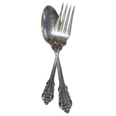 Wallace Sterling Silver Serving Fork & Spoon