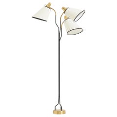 Three Armed Midcentury Floor Lamp