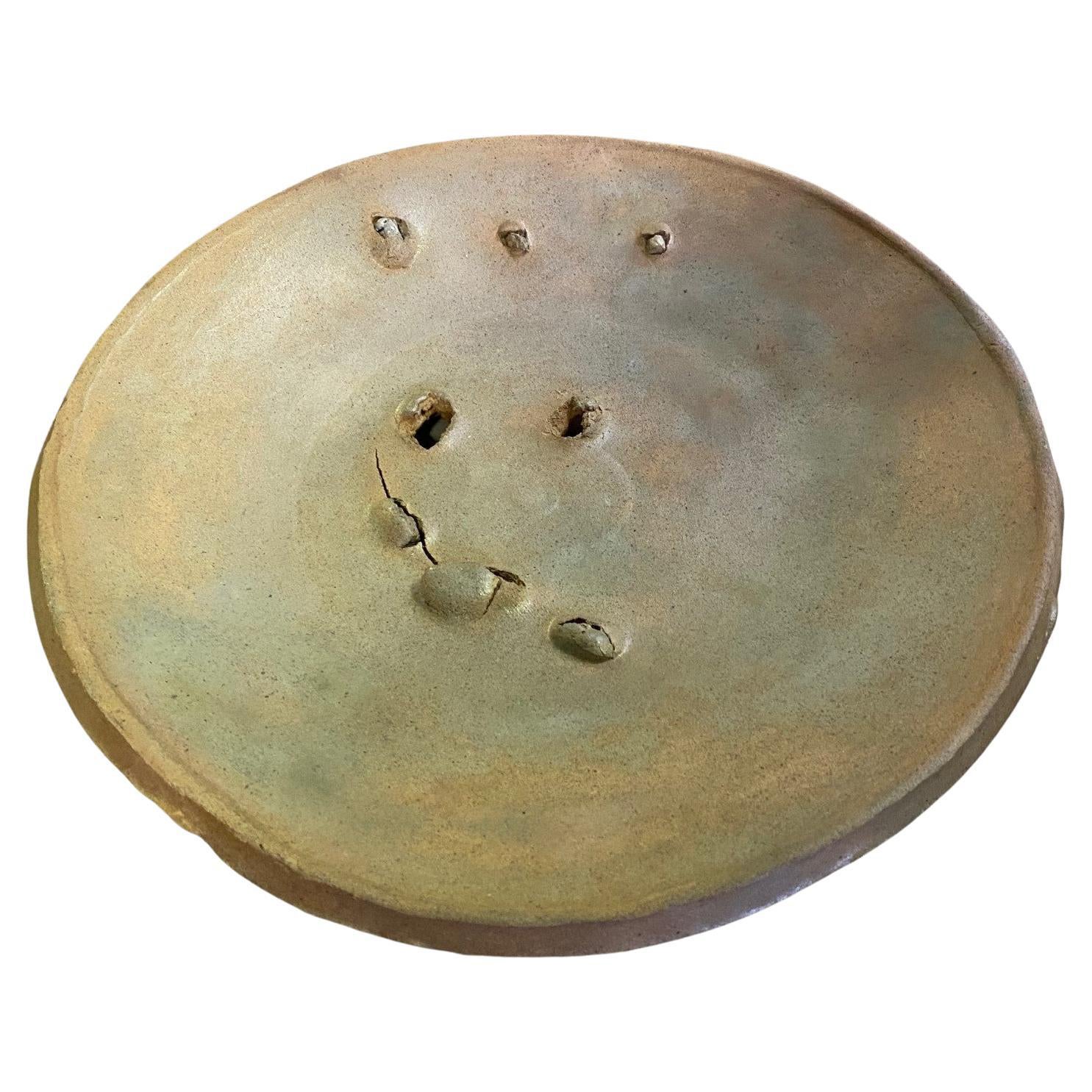 Peter Voulkos Signed Large California Studio Pottery Stoneware Charger Plate