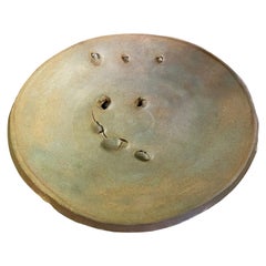 Grande assiette de présentation en grès signée Peter Voulkos, California Studio Pottery