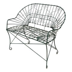 English Country Style Wire Outdoor Settee