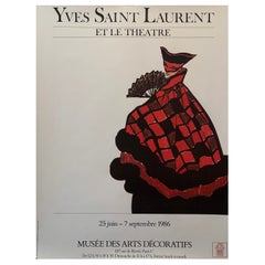 Affiche vintage d'origine du musée des arts décoratifs Yves Saint-Laurent