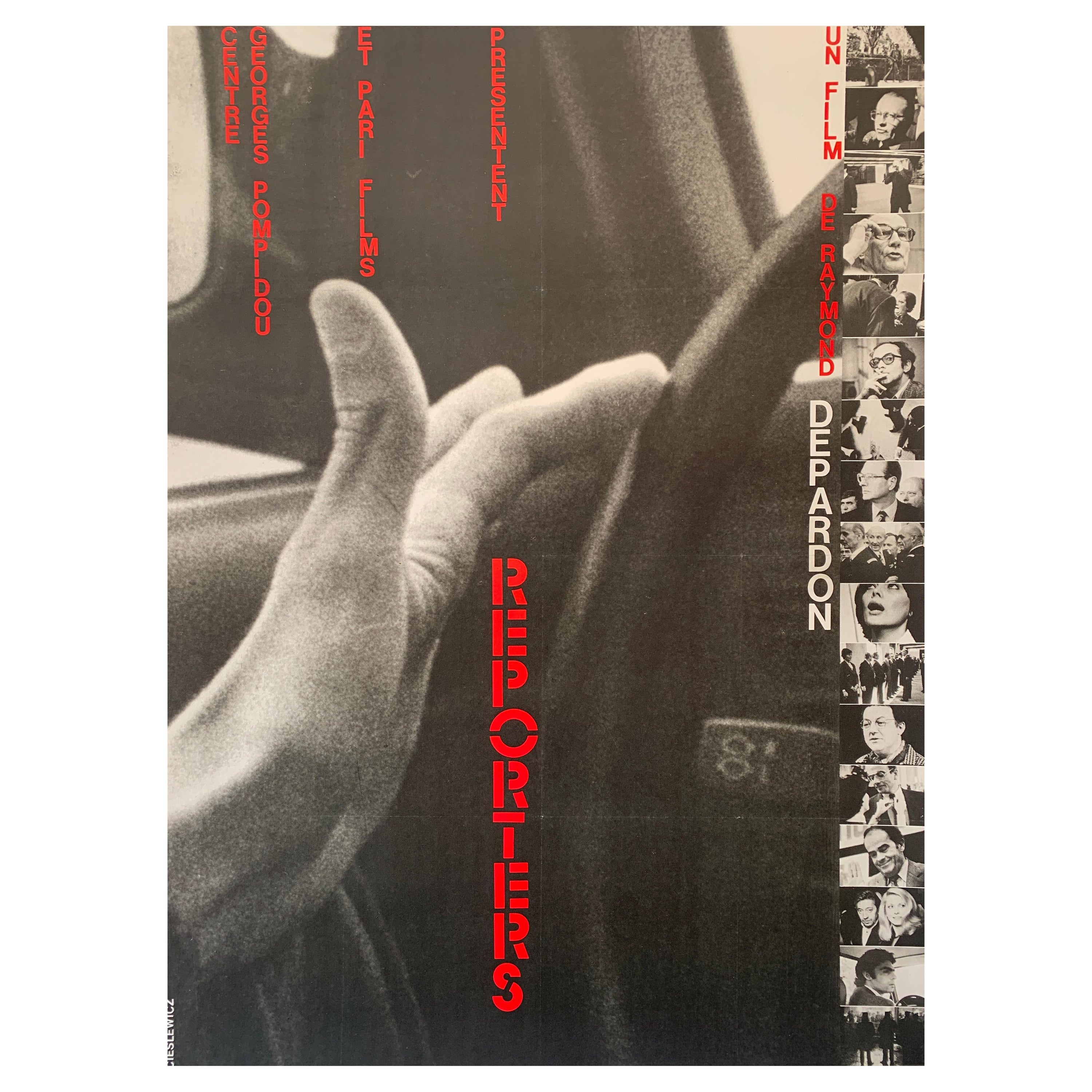 Reporteros Cartel Vintage Original de Cieslewicz, 1981