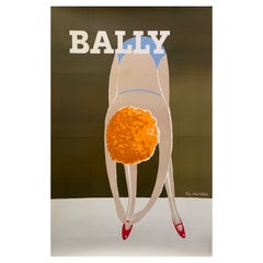 Affiche de mode française d'origine du ballet Bally, par Fix-Masseau, 1981